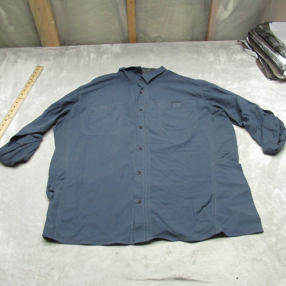 Kuhl Wunderer Shirt Mens XXL Blue Long Sleeve Hiking Button Down Light Rugged‎